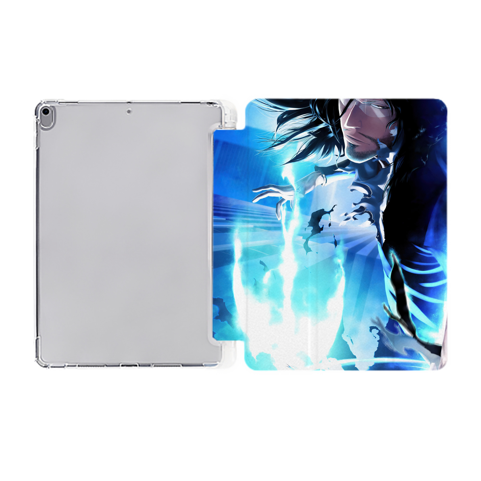 （画像用） ブリーチ BLEACH IPad ケース ペン収納付き 三つ折りスタンド PUレザー×シリコン 対応機種9.5/10.5/10.9インチ